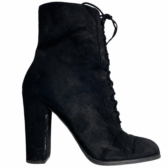 Carlos Santana Lace Up Chunky Heel Faux Suede Boot Size 10 - Picture 2 of 10